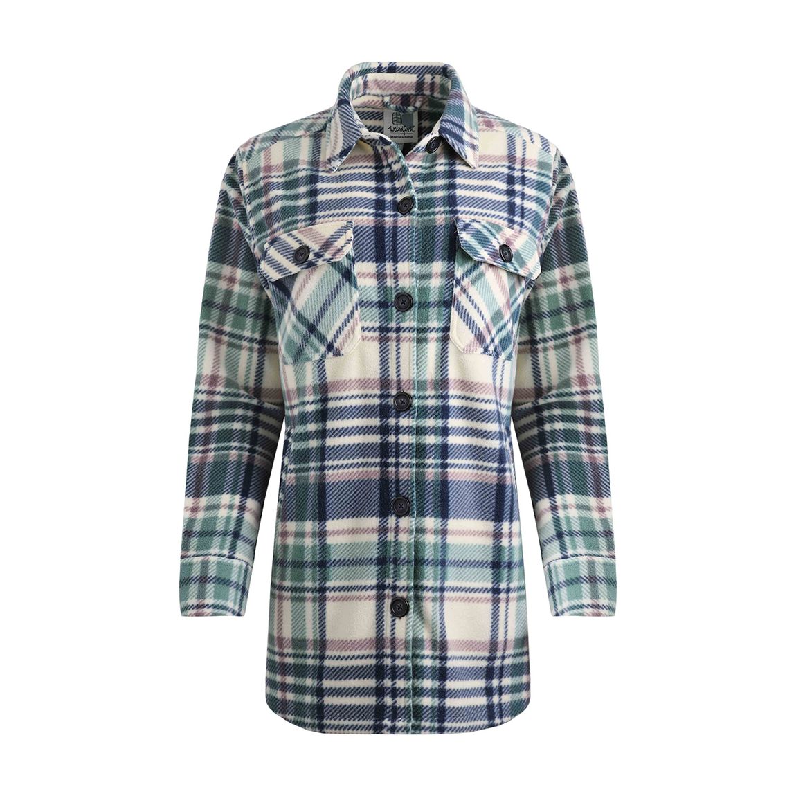 Navy/Green Autumn Check Shacket main product photo