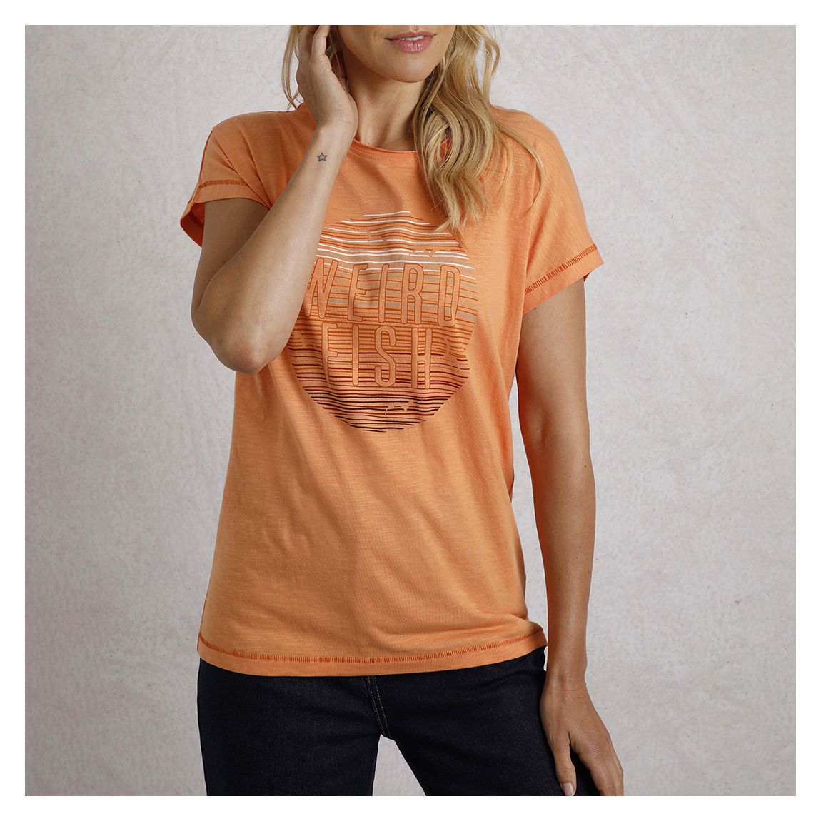 Orange Sunset Cotton T-Shirt main product photo