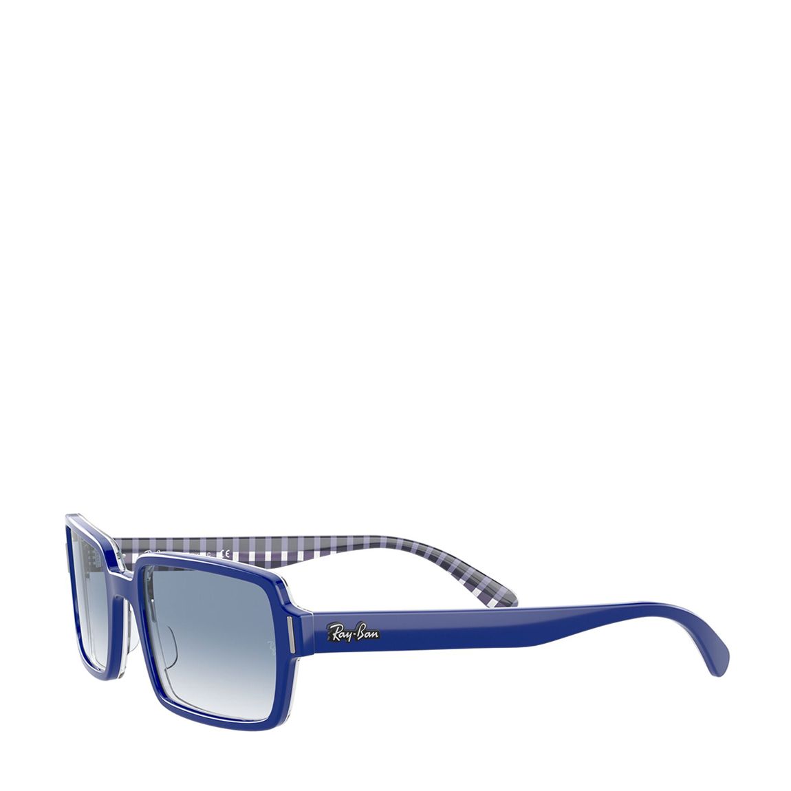 Blue On Vichy Blue/White Shaded Pillow Sunglasses 54mm main product photo