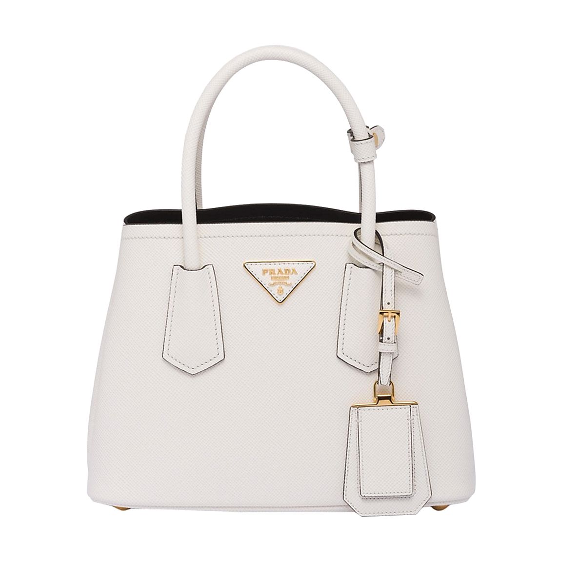 White And Black Prada Double Saffiano Leather Mini Bag main product photo