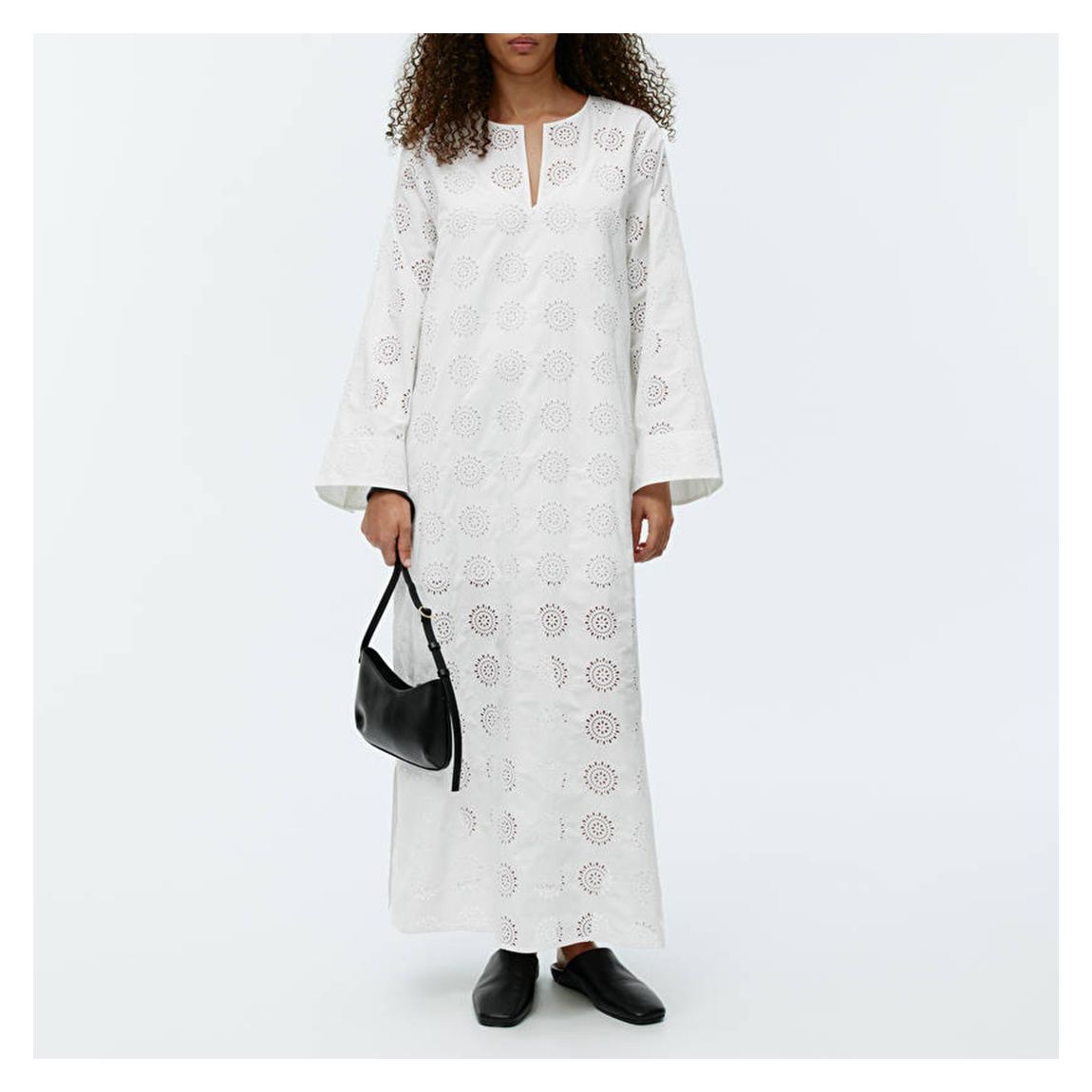 White Embroidered Tunic Dress main product photo