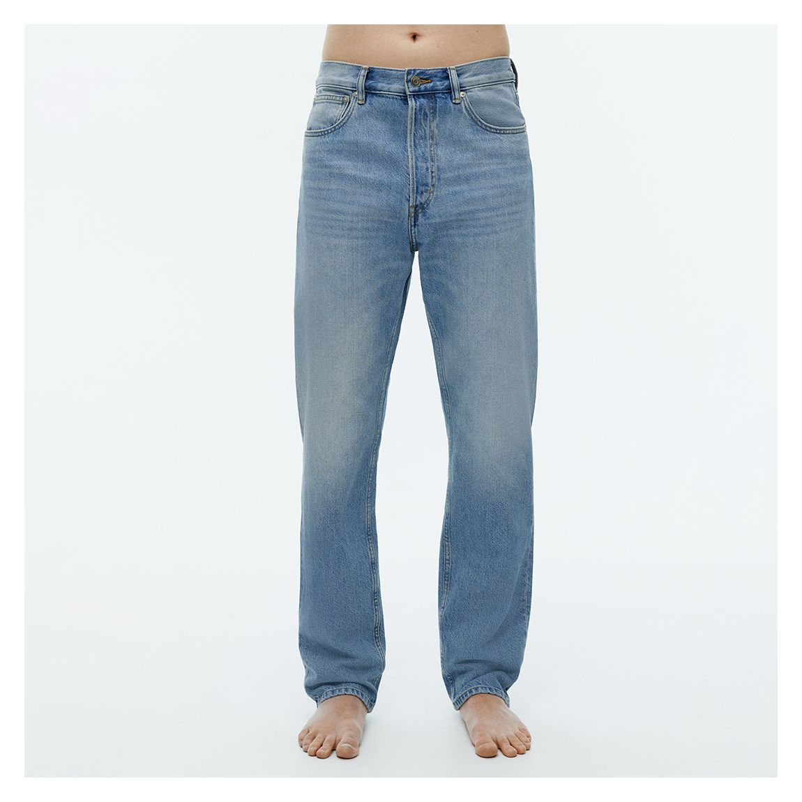 Men's Mid Blue Tapered Jeans main product photo