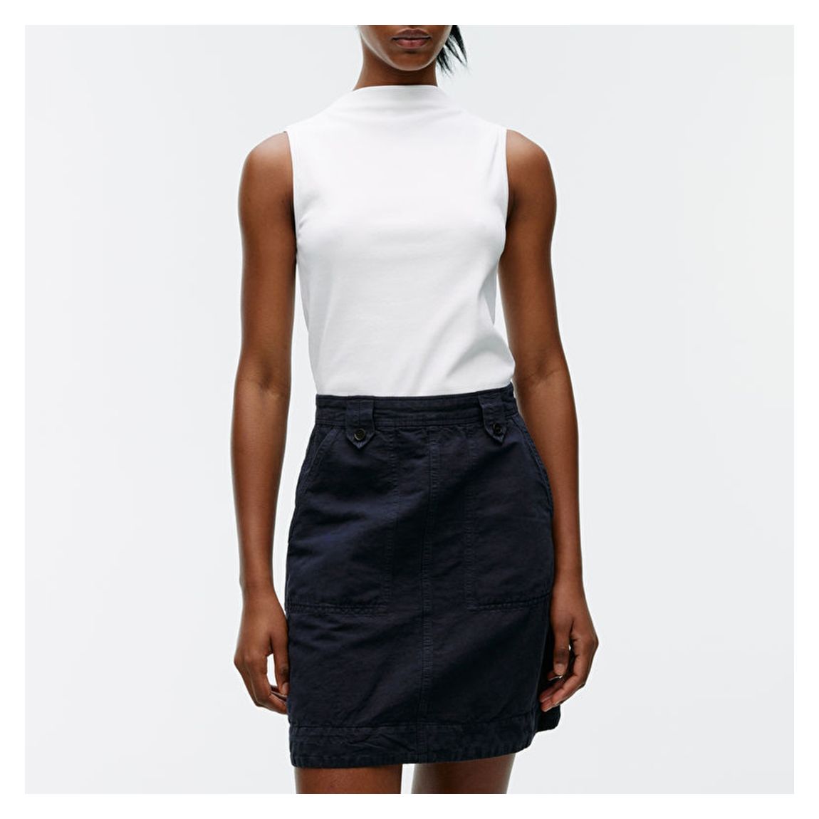 Navy A-Line Mini Skirt main product photo