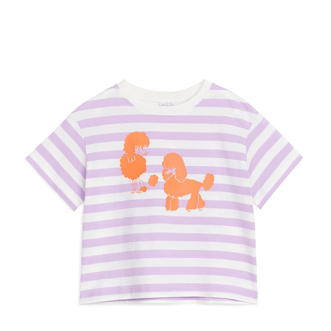 Kid's Purple Striped Poodle T-Shirt main product photo