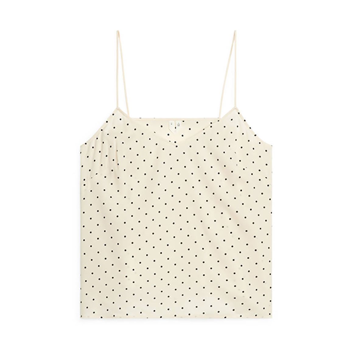 Ecru Spot V-neck Vest Top main product photo