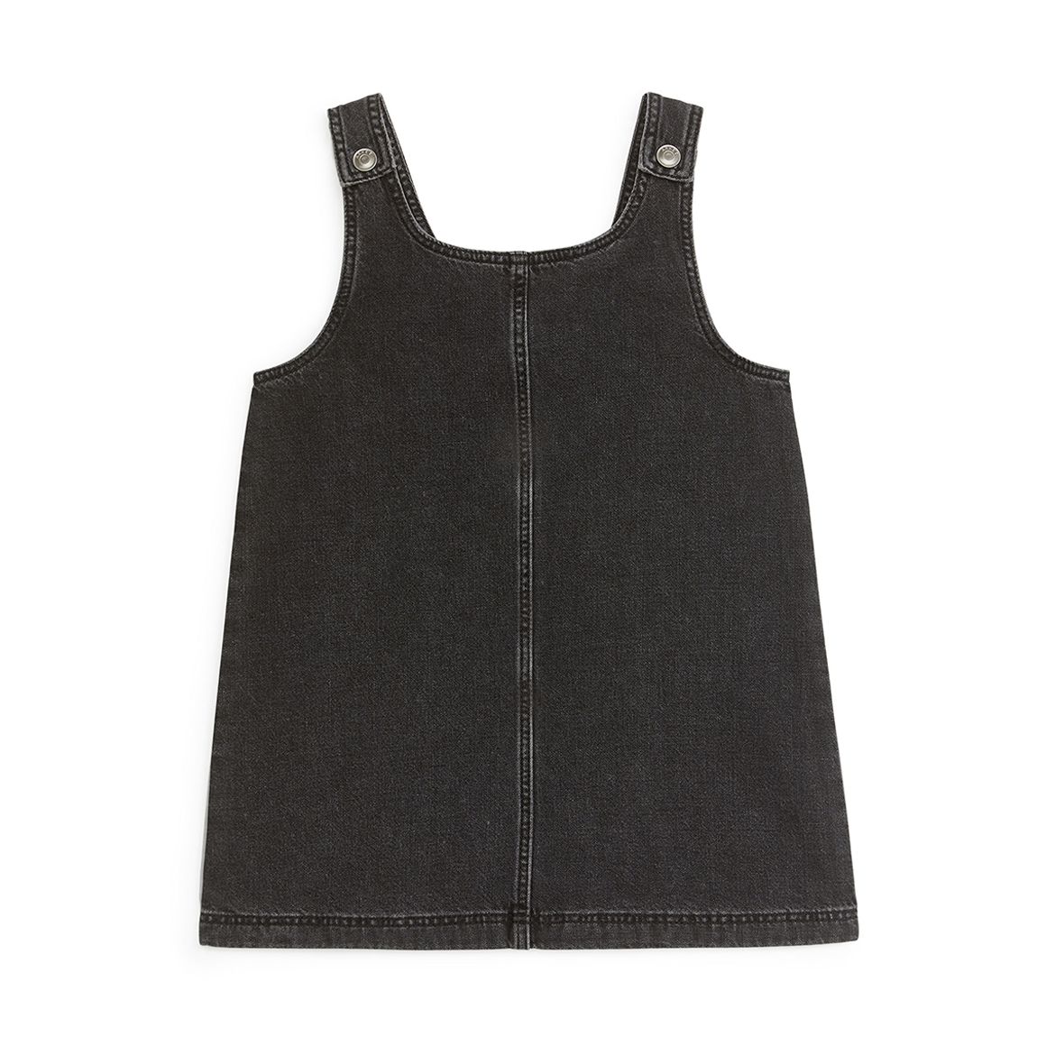 Kid's Washed Black Denim Dungaree Dress main product photo