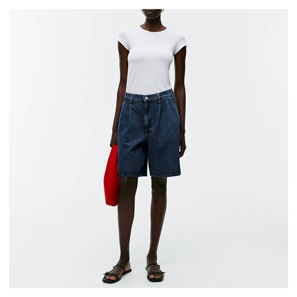 Blue Cargo Denim Shorts main product photo