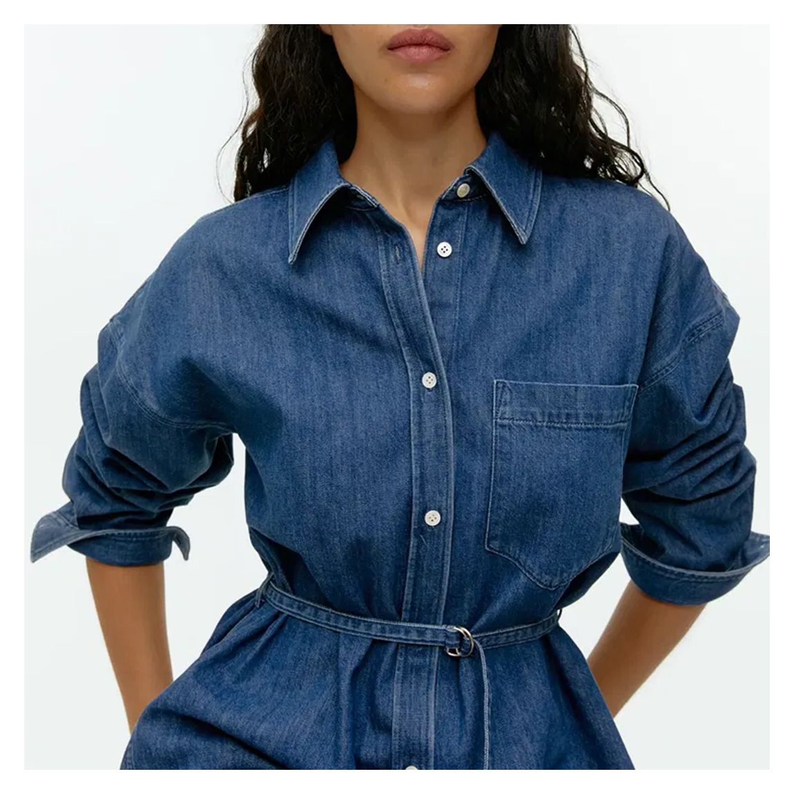 Blue Denim Shirt Dress main product photo