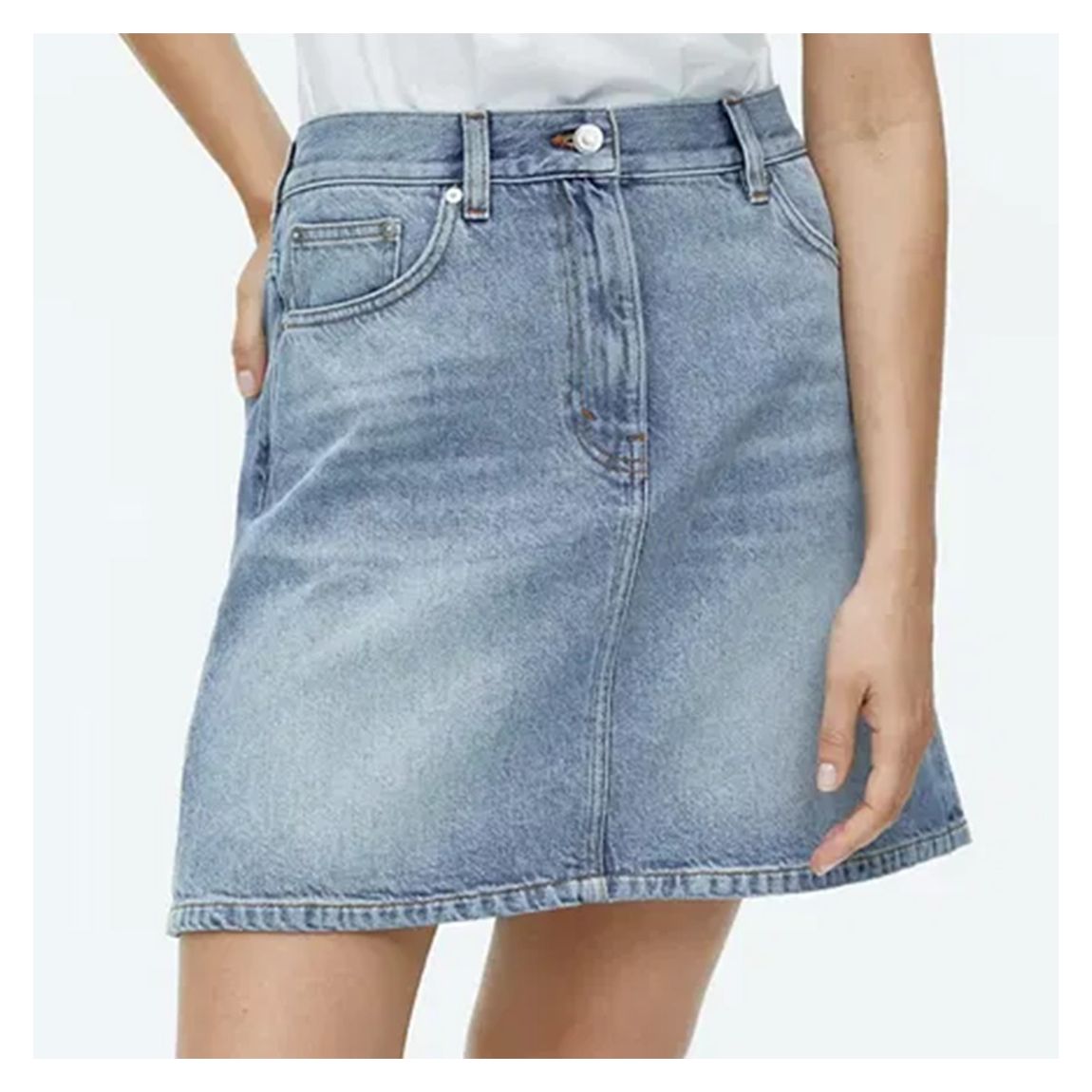 Blue Denim Mini Skirt main product photo