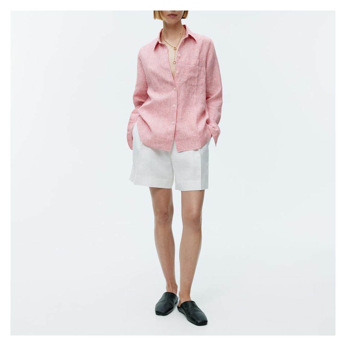 Pink/White Oversize Shirt main product photo