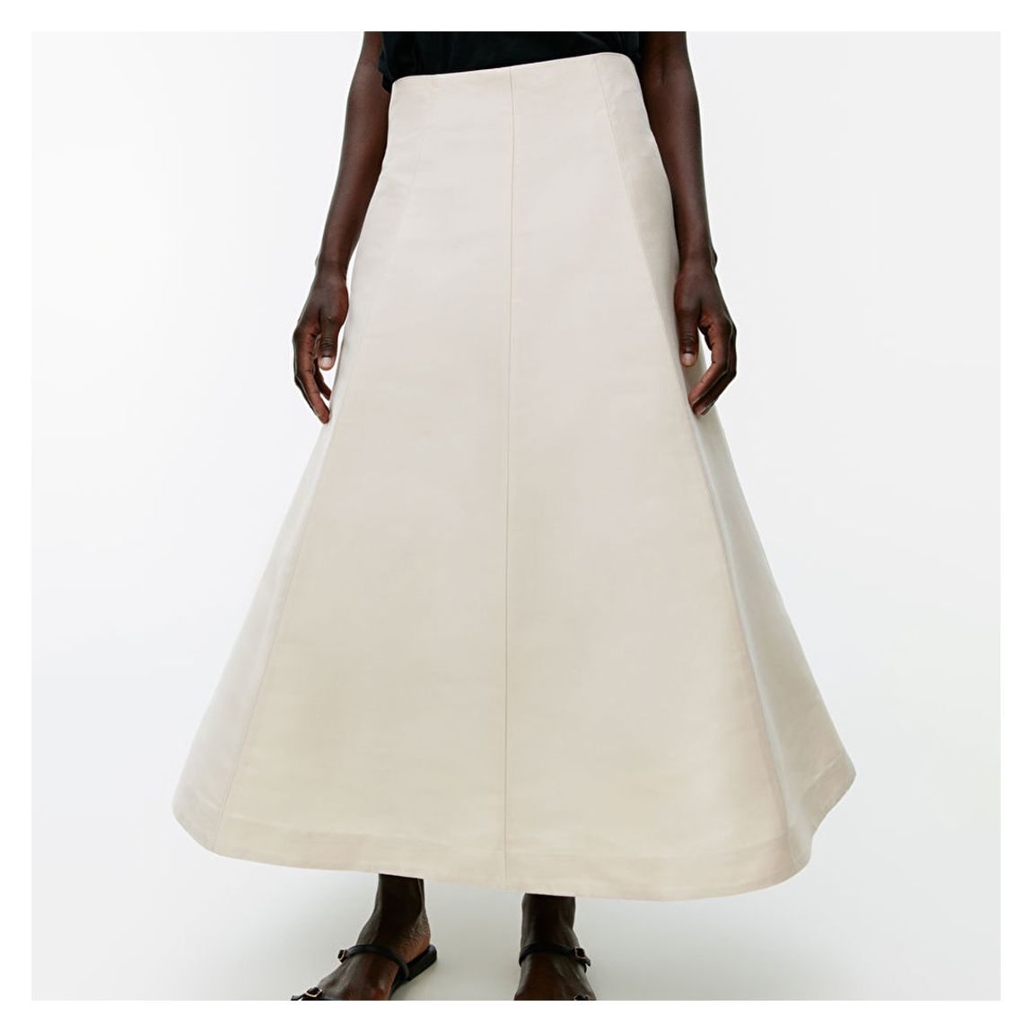Ivory Satin Skirt main product photo
