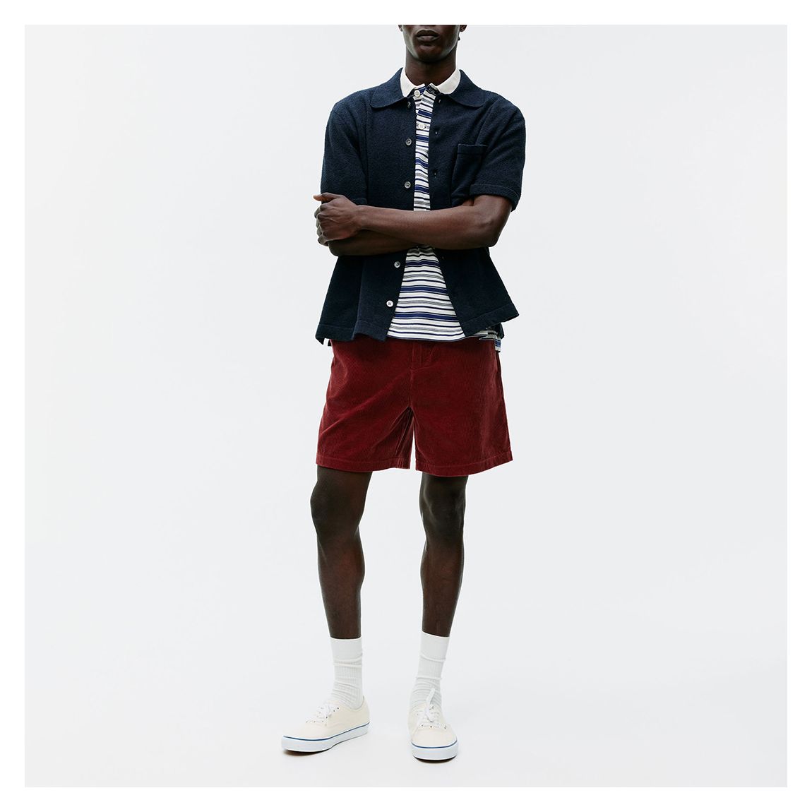 Men's Red Corduroy Shorts main product photo