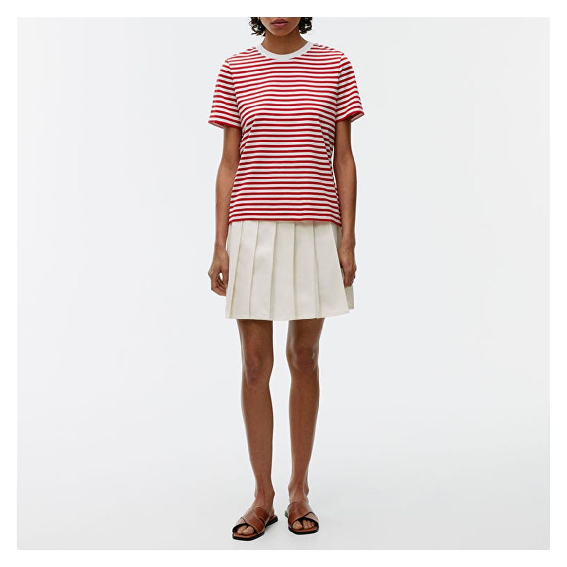 Ecru Pleated Skirt main product photo