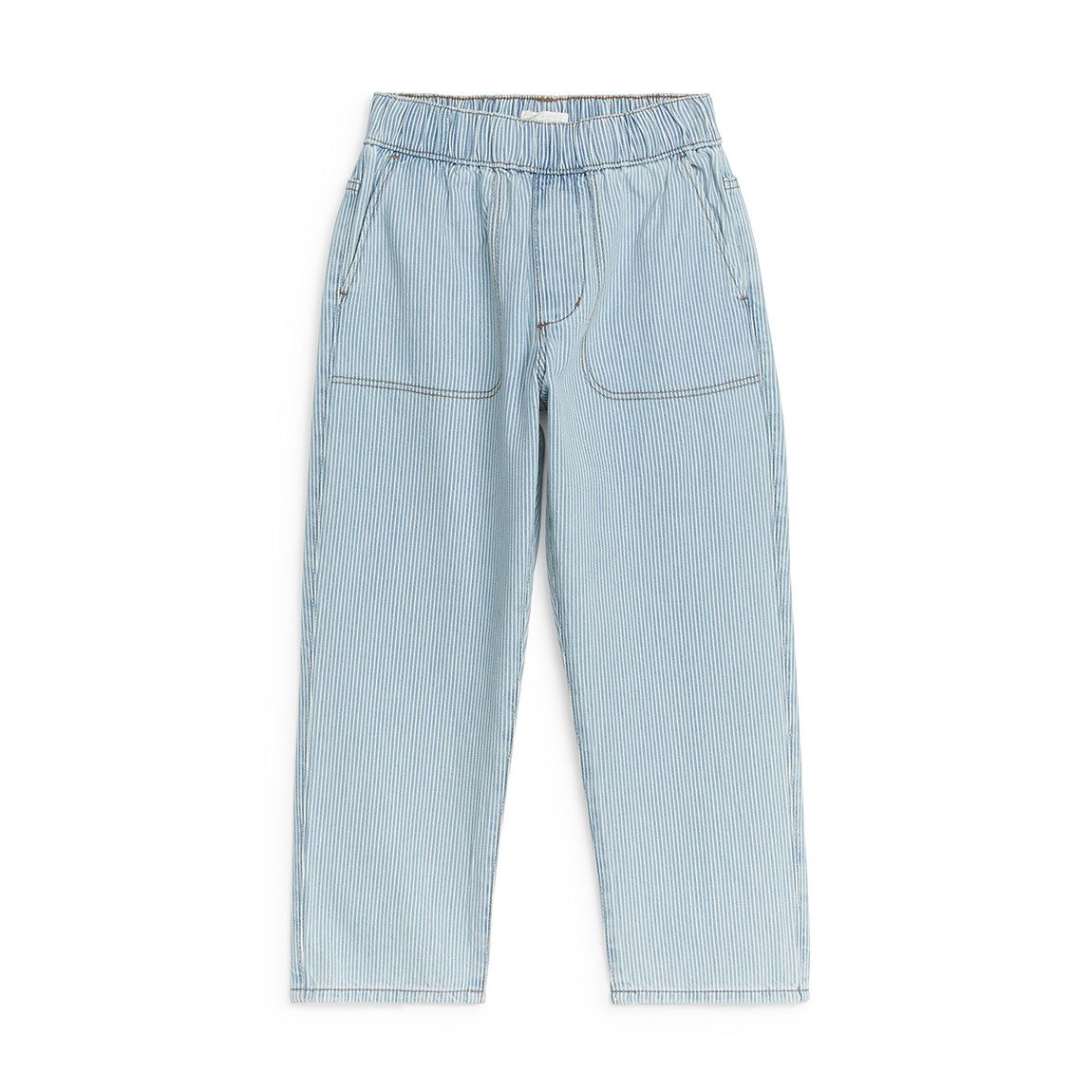 Kid's Light Blue Striped Jeans main product photo