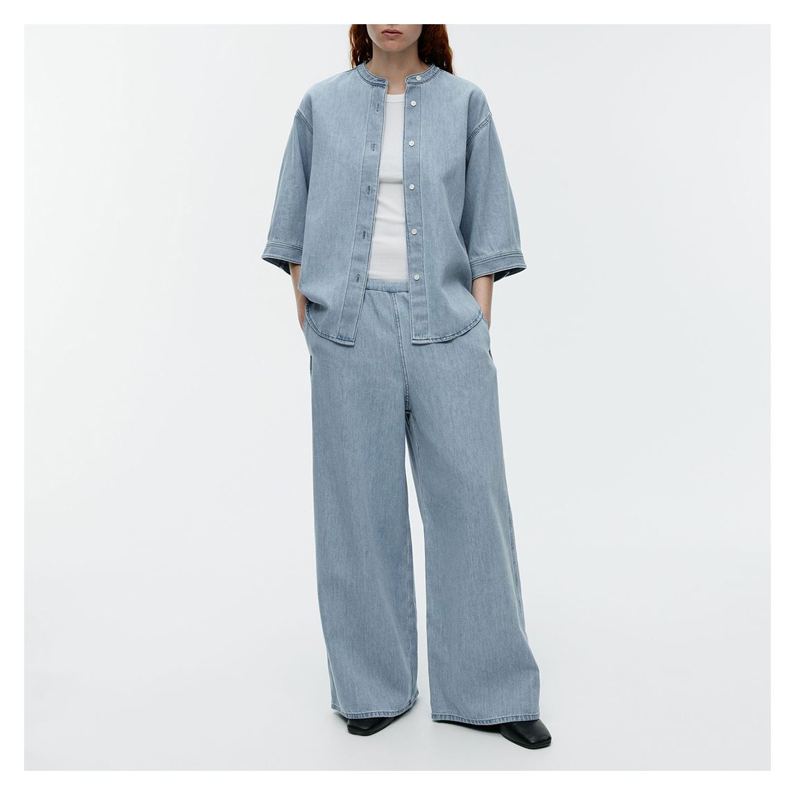 Pale Blue Denim Trouser main product photo