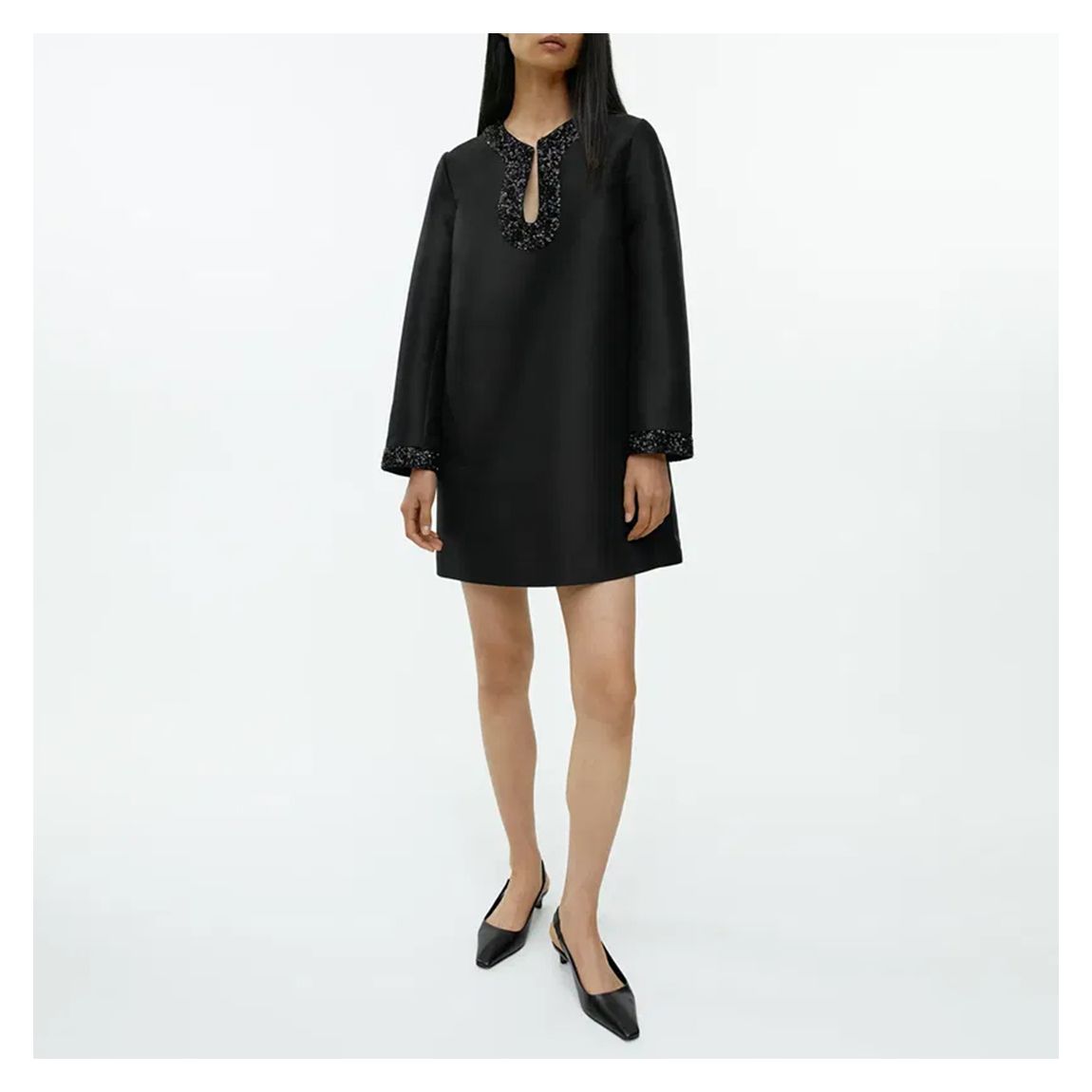 Black Embellished Mini Dress main product photo