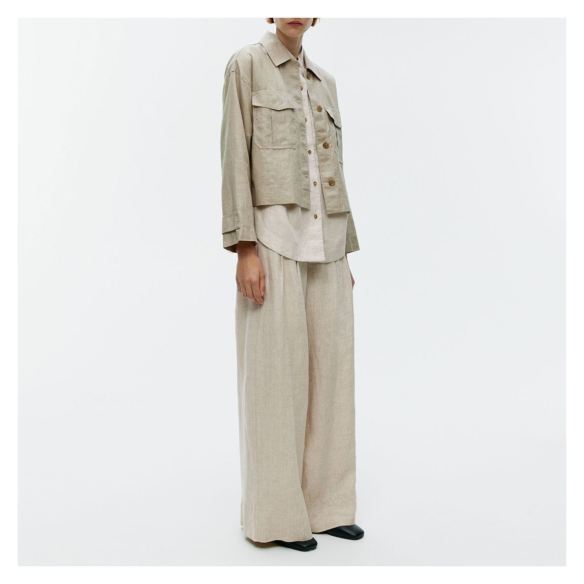 Beige Wide Leg Trouser main product photo