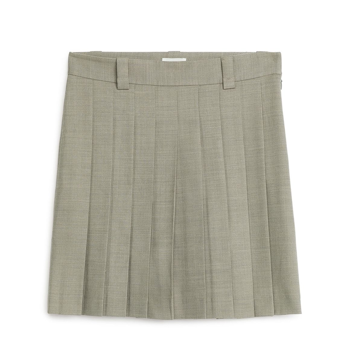 Beige Pleated Mini Skirt main product photo