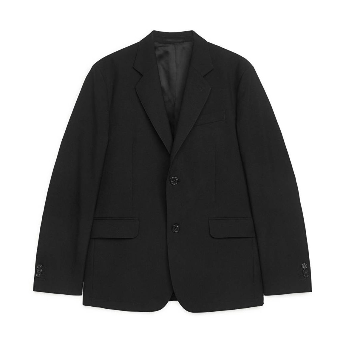 Men's Black Notched Lapel Blazer main product photo