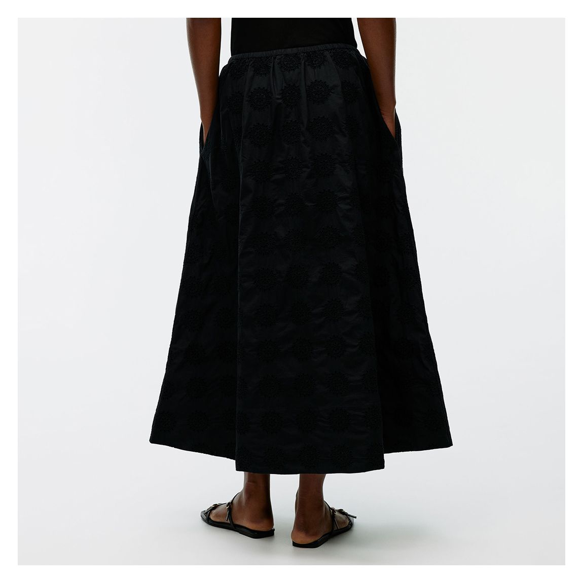 Black Ruffle Maxi Skirt main product photo