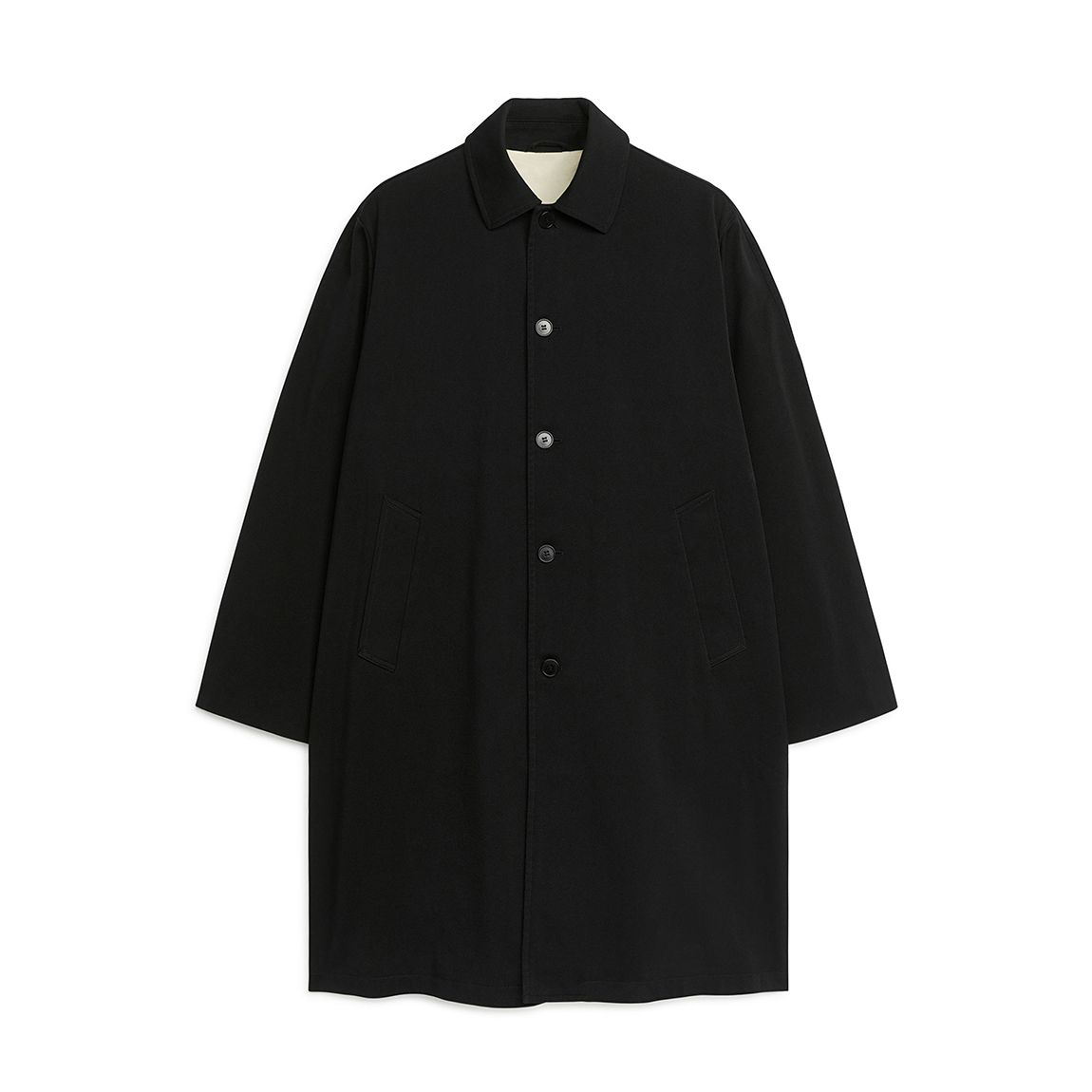 Men's Black Oversized Winter Coat main product photo