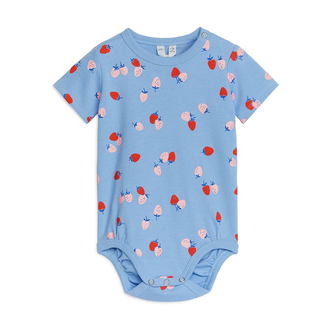 Baby's Blue Strawberry Print Baby Grow main product photo