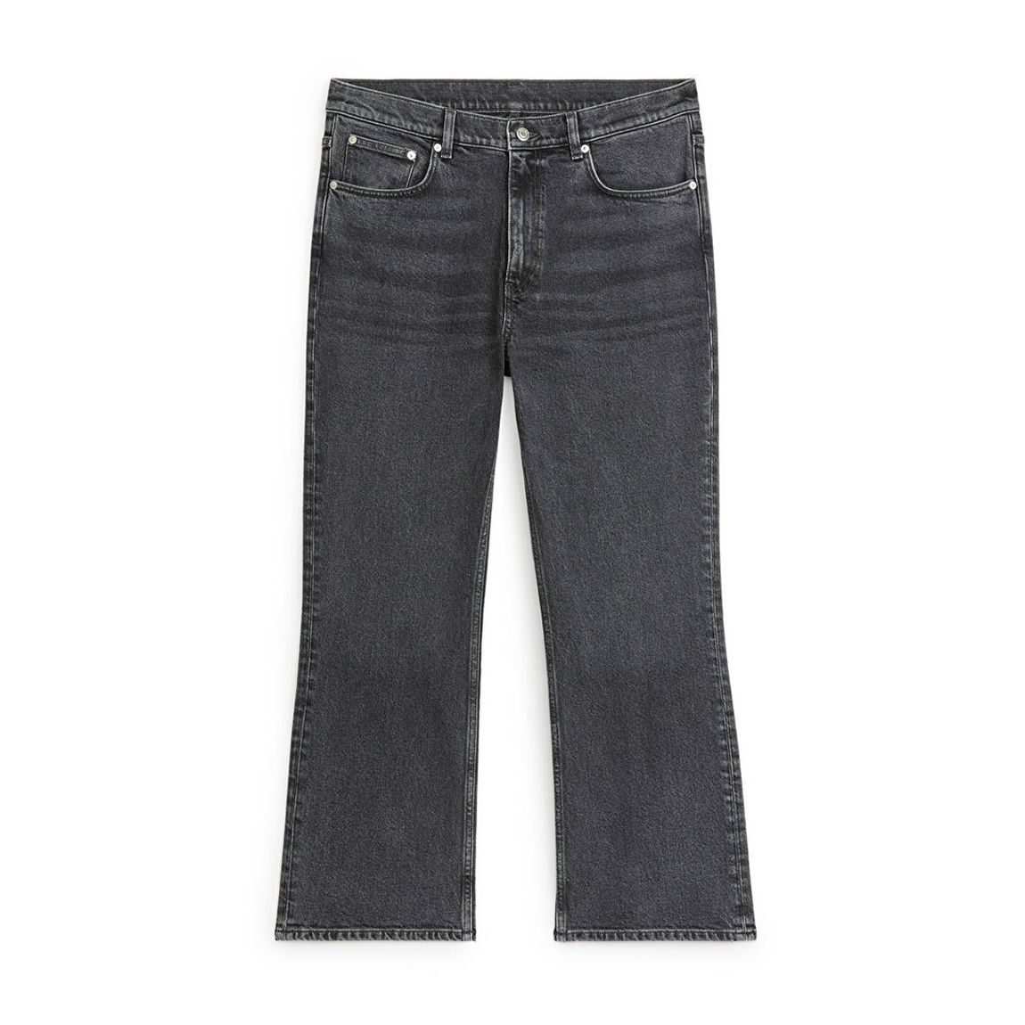 Washed Grey Flared Jeans main product photo