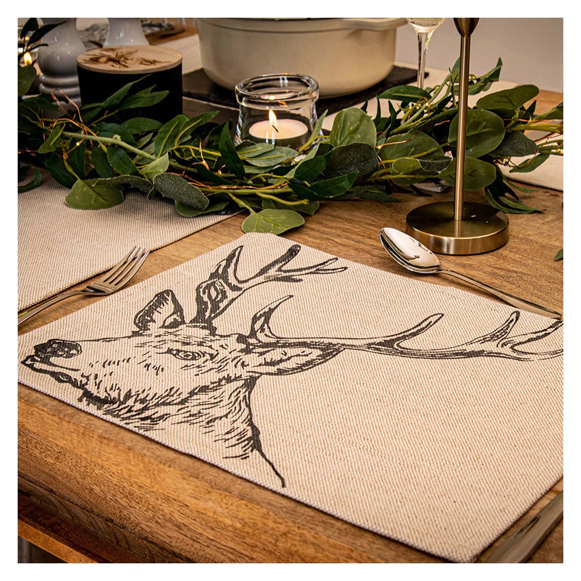 Set of 2 Stag Linen Place Mats main product photo