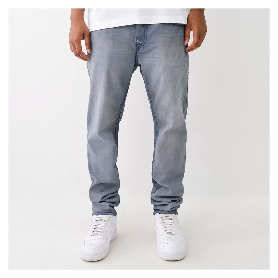 Grey Rocco Super T Straight Stretch Jeans main product photo