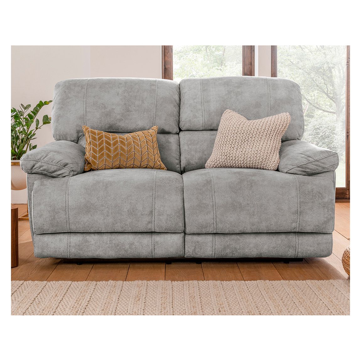 Atlanta 2 Seater Sofa, Silver main product photo