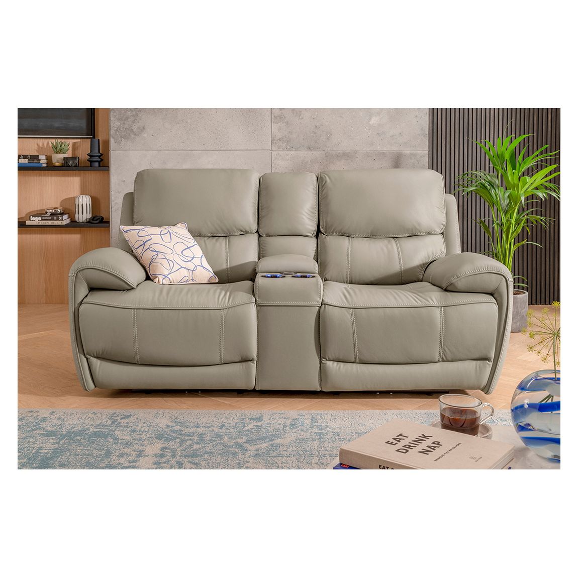 Miami 2 Seater Console Sofa, Taupe main product photo