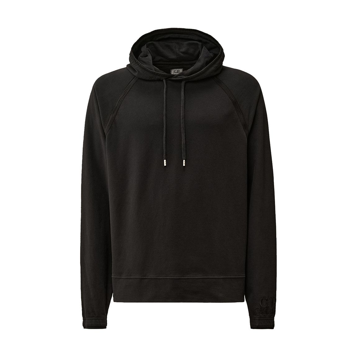 Black Drawstring Cotton Hoodie main product photo