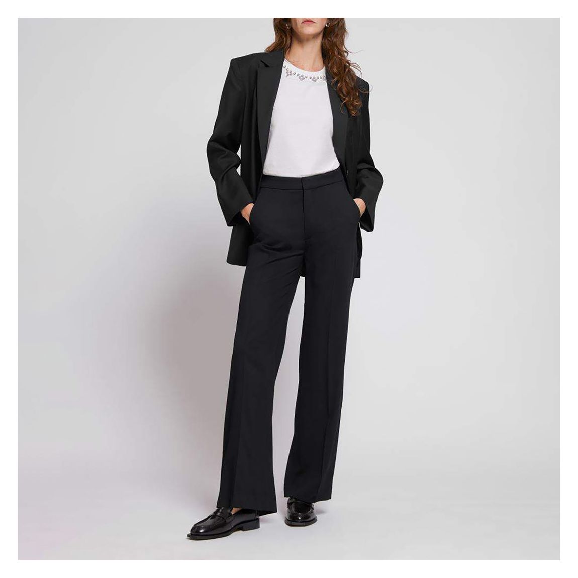 Black Wool Blend Tailored Trouser main product photo