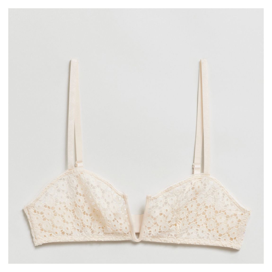 Apricot Sheer Lacey Bralette main product photo