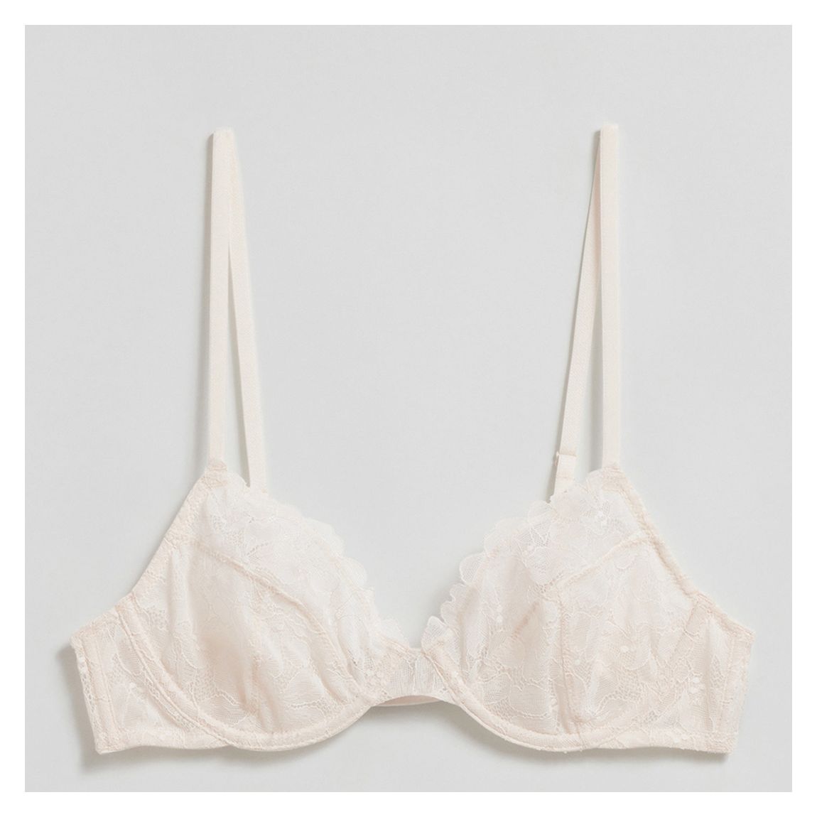 Cream Floral Lace Ella Underwire Bra main product photo