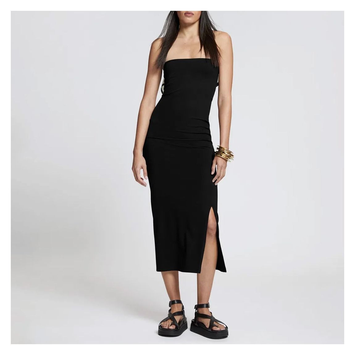 Black Bandeau Tube Dress main product photo