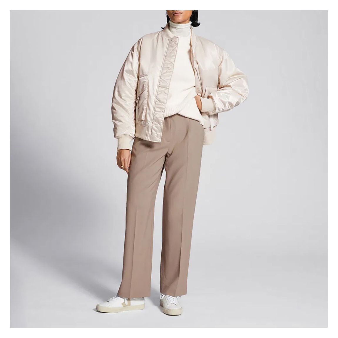 Beige Tailored Wool Blend Trouser main product photo
