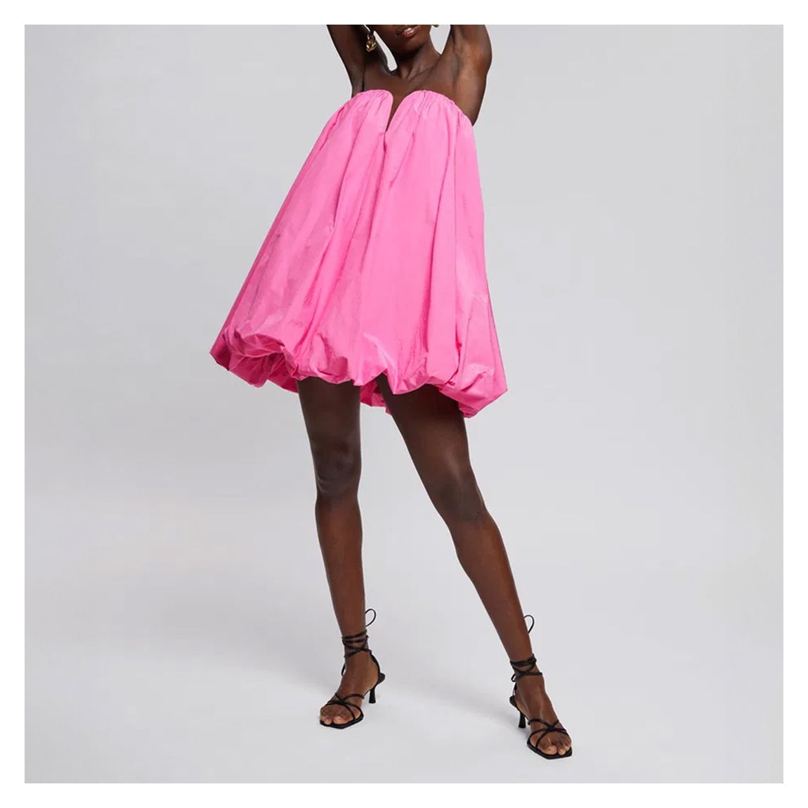 Hot Pink Voluminous Bustier Dress main product photo