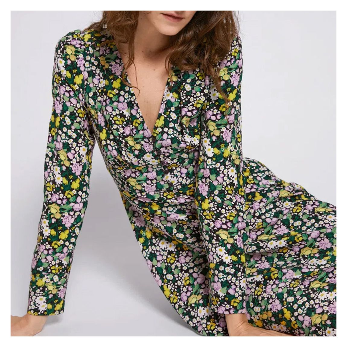 Black Printed Midi Dress main product photo