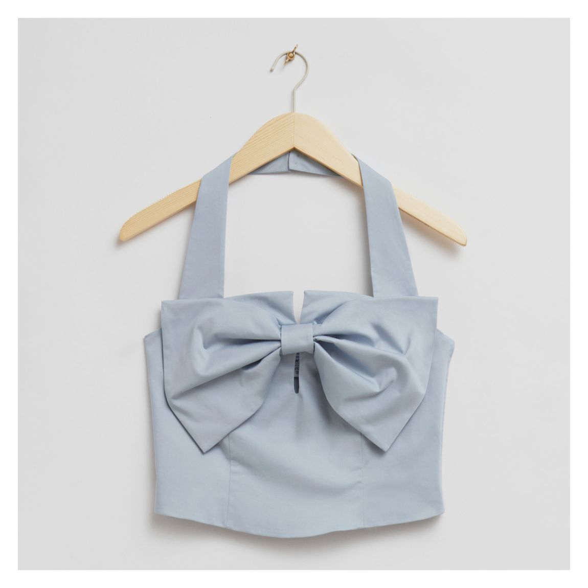 Powder Blue Bow Halterneck Top main product photo