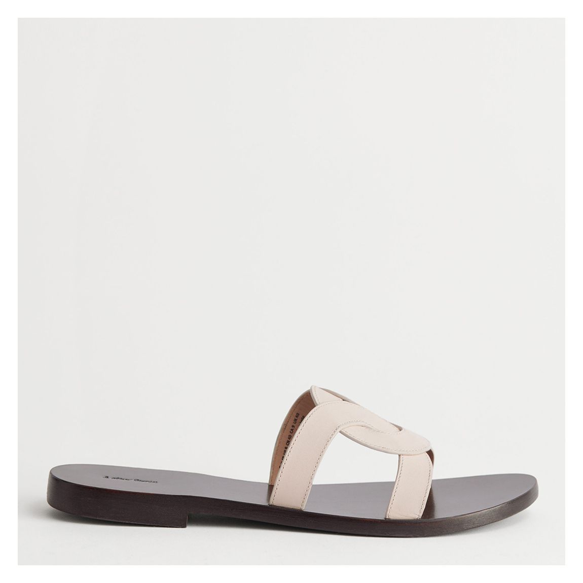 Cream Woven Leather Sandals main product photo