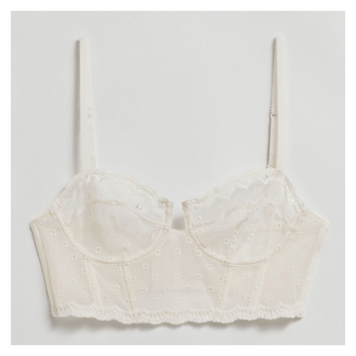 Ivory Underwired Lace Bustier main product photo