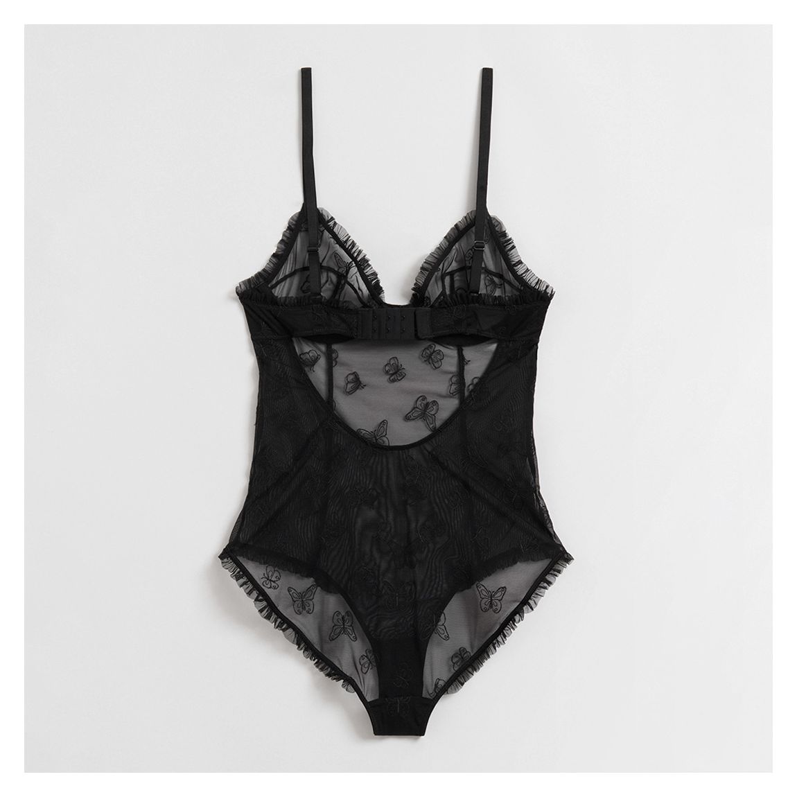 Black Butterfly Lace Bodysuit main product photo