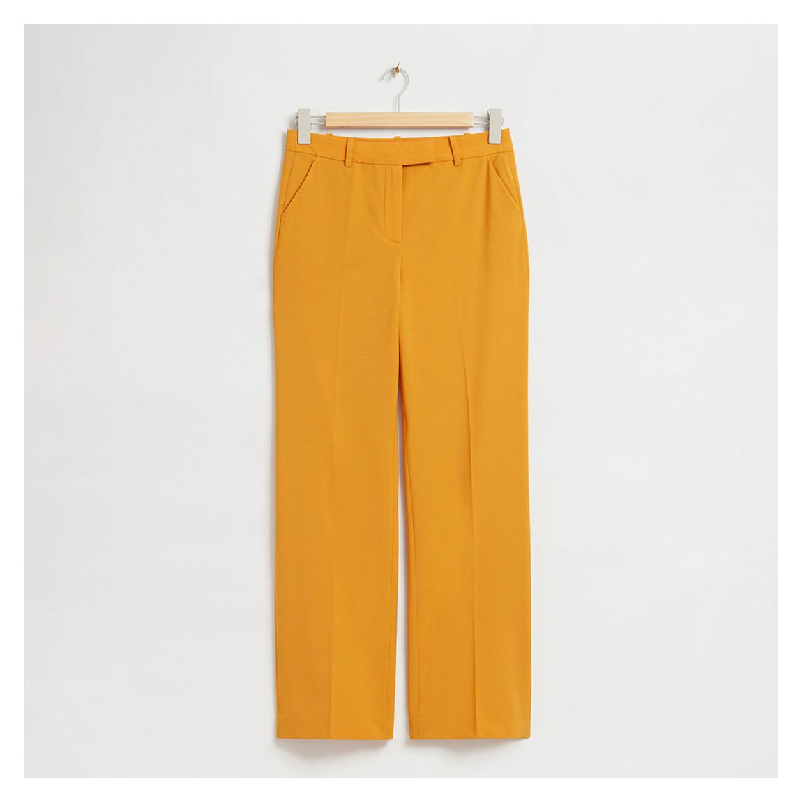 Yellow Wool Blend Straight Trouser main product photo