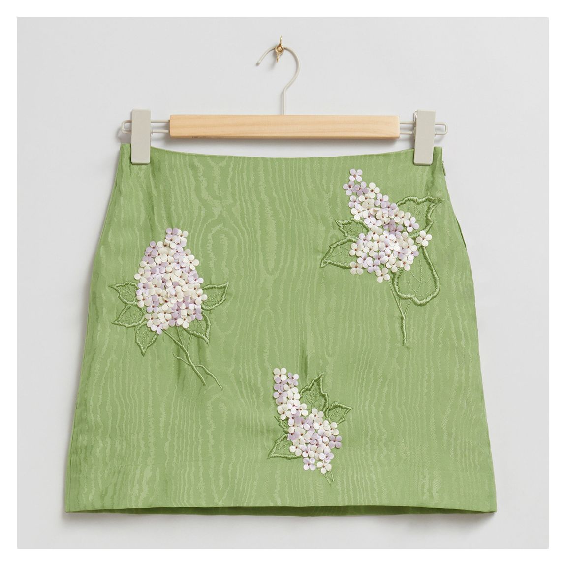 Green Embellished Mini Skirt main product photo