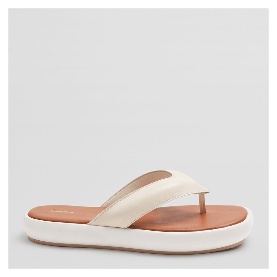 White Chunky Flip Flops main product photo