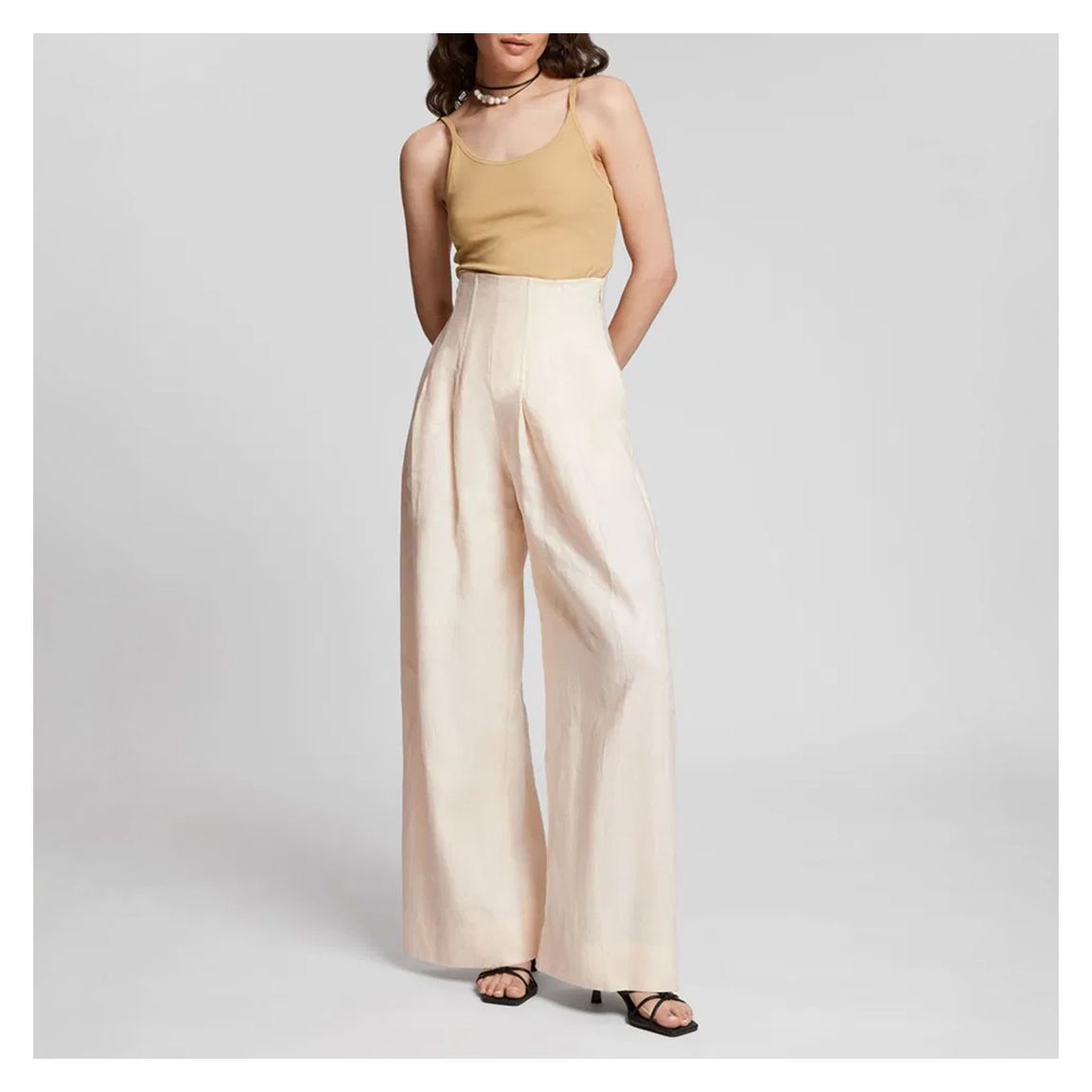 Camel Strappy Cropped Cami main product photo