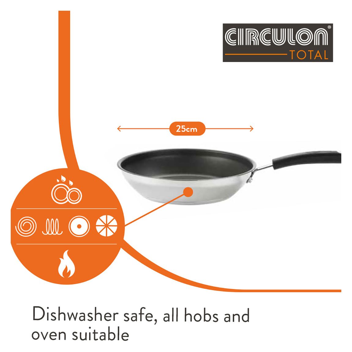Total Stainless Steel Skillet, 25cm main product photo