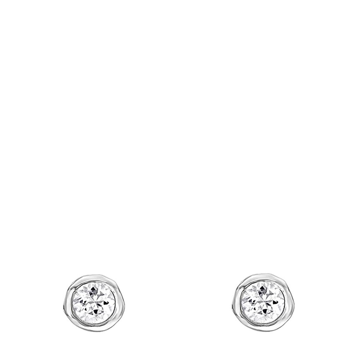 Silver 3mm White Sapphire Dewdrop Studs main product photo