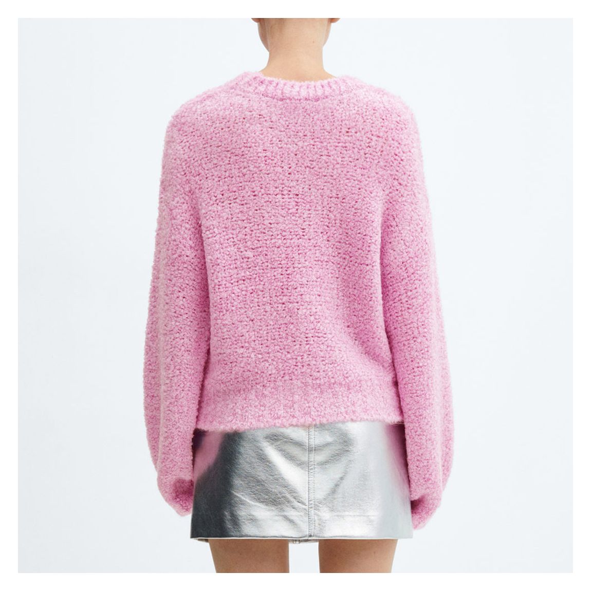 Lilac Round Neck Puff Sleeve Jumper main product photo